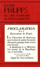 Les luttes linguistiques en Alsace jusqu'en 1945